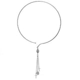 Sterling Silver Italian Virgin Mary W. Crosses Choker