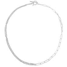 Load image into Gallery viewer, Sterling Silver Double Rope Paperclip With Toggle Necklace