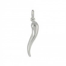 Load image into Gallery viewer, Sterling Silver Italian Lucky Horn Pendant