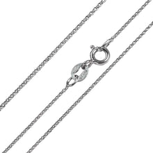 Load image into Gallery viewer, Sterling Silver 0.8mm Rhodium Italian Round Rolo Chain with Spring Clasp Closure