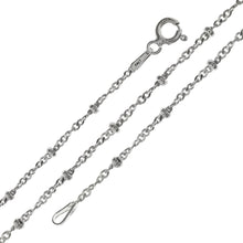 Load image into Gallery viewer, Sterling Silver Italian 1.6mm Singapore Rhodium Chain