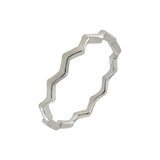 Sterling Silver Zig Zag Rhodium Toe Ring