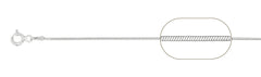 Sterling Silver High Polished Round Snake 0.7mm-010 Chain