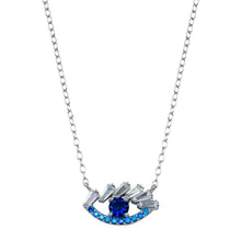 Load image into Gallery viewer, Sterling Silver Rose Gold Plated Mom Heart CZ Pendant