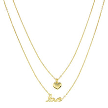 Load image into Gallery viewer, Sterling Silver Gold Plated Heart Love