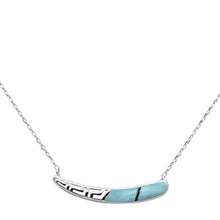 Load image into Gallery viewer, Sterling Silver New Natural Larimar Design Pendant Necklace