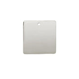 Sterling Silver High Polished Engravable Square Tag Charm Pendant