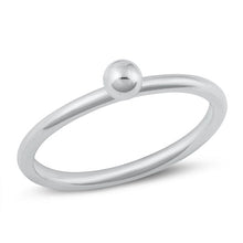 Load image into Gallery viewer, Sterling Silver Rhodium Plated Ring Face Height-4mm