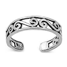 Load image into Gallery viewer, Sterling Silver Curve Shape Toe Ring AndWidth 4mm