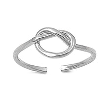 Load image into Gallery viewer, Sterling Silver Knot Shape Toe Ring AndFace Height 5 1/2mmAndThickness 0.95mm